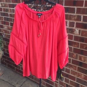 ALYX Red Peasant Blouse